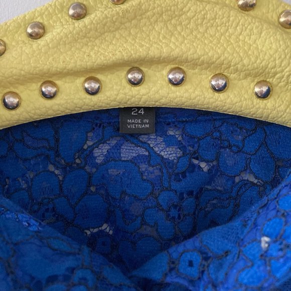 J Crew Blue Lace Button-down Shirt Size 24 - Picture 3 of 5